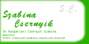 szabina csernyik business card